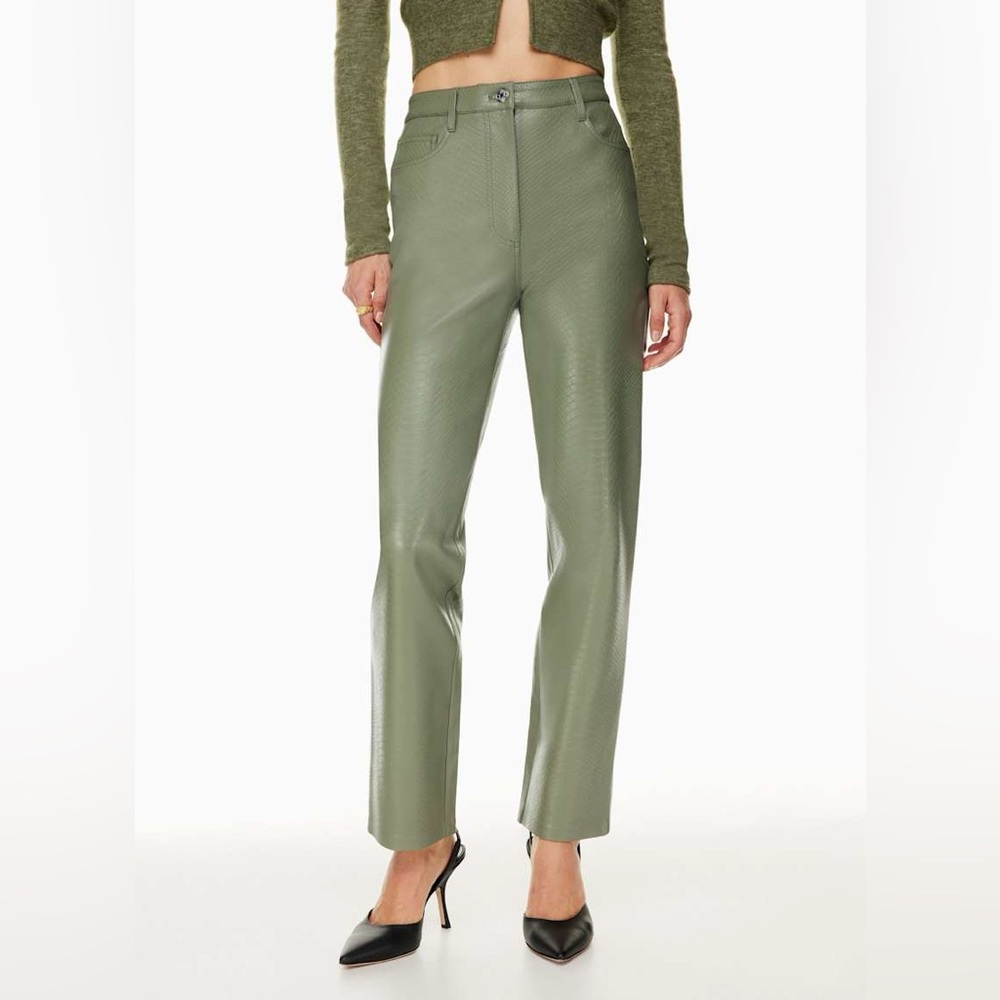 Aritzia Wilfred Melina Pants in Bitter Sage Green - Picture 2 of 3